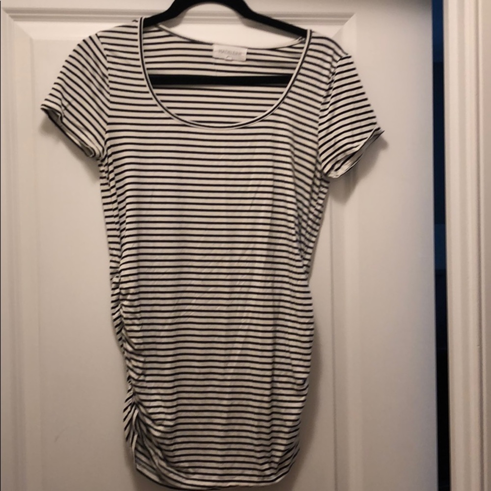 Striped maternity shirt